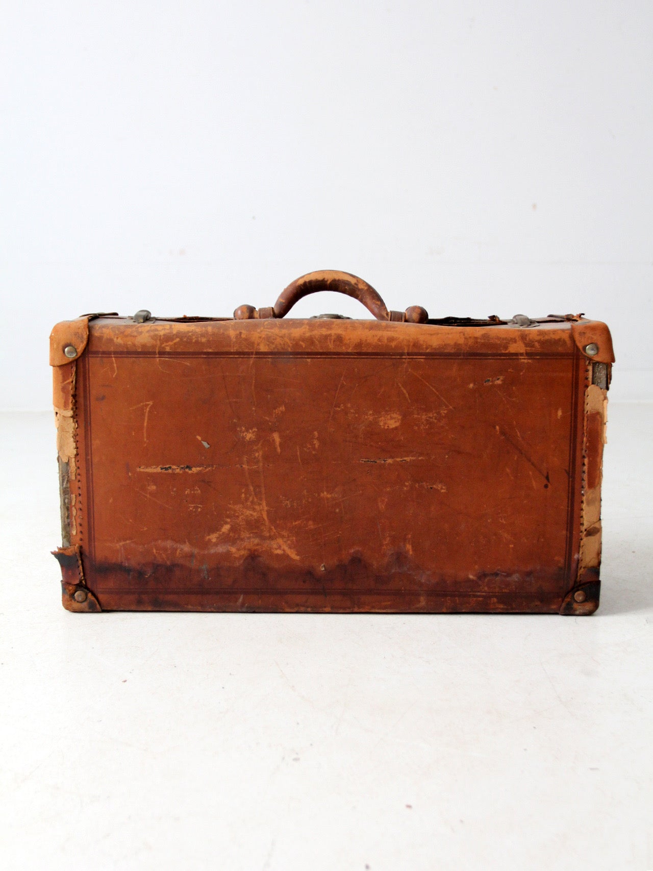antique leather suitcase