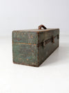 vintage green wood tool box