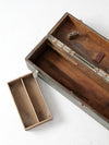 vintage green wood tool box