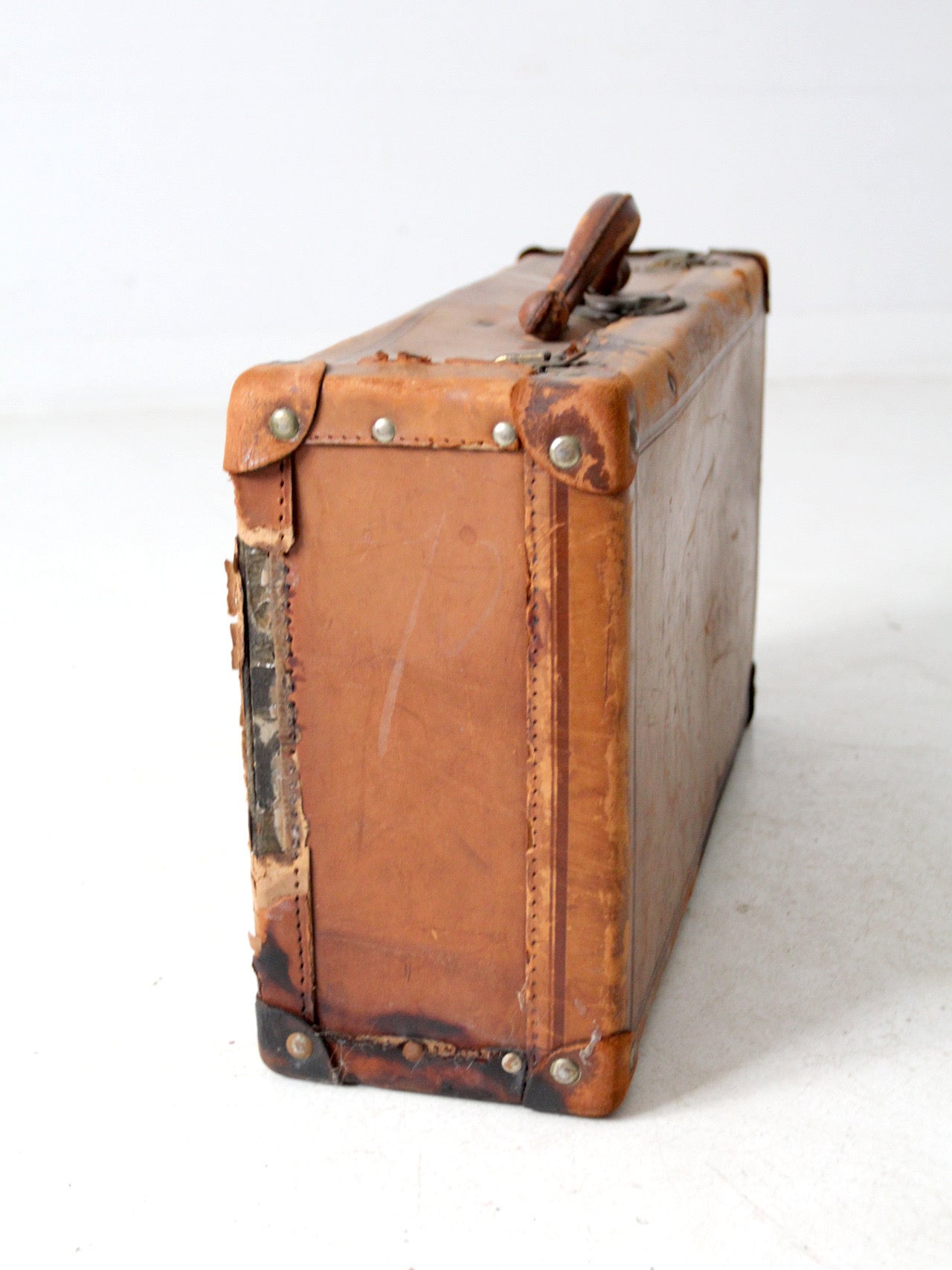 antique leather suitcase