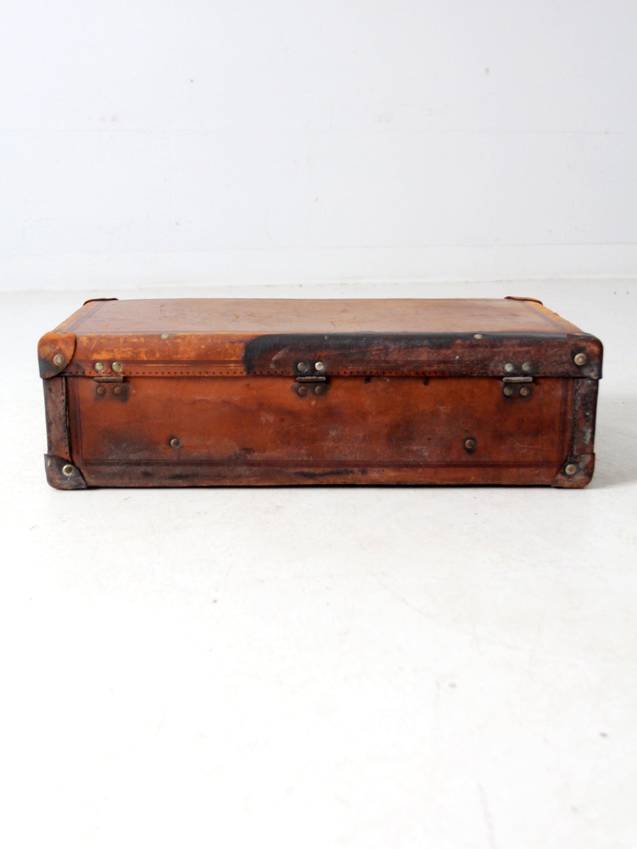 antique leather suitcase