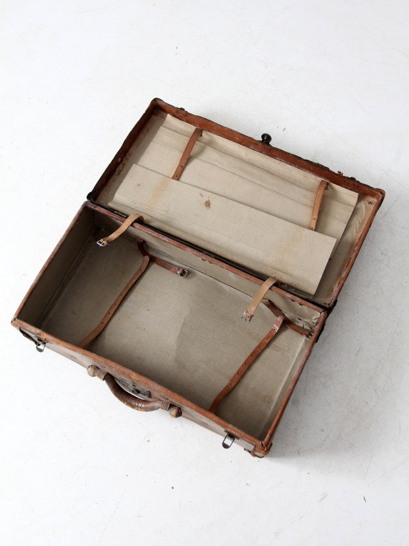 antique leather suitcase