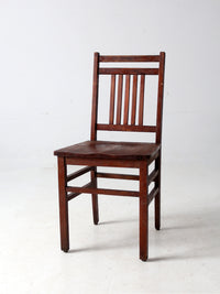 vintage Arts & Crafts slat back wooden chair