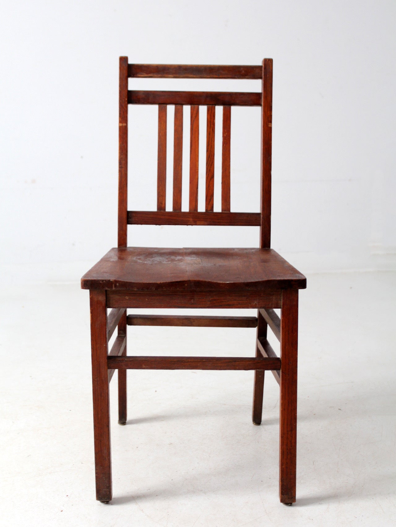 vintage Arts & Crafts slat back wooden chair