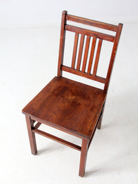 vintage Arts & Crafts slat back wooden chair