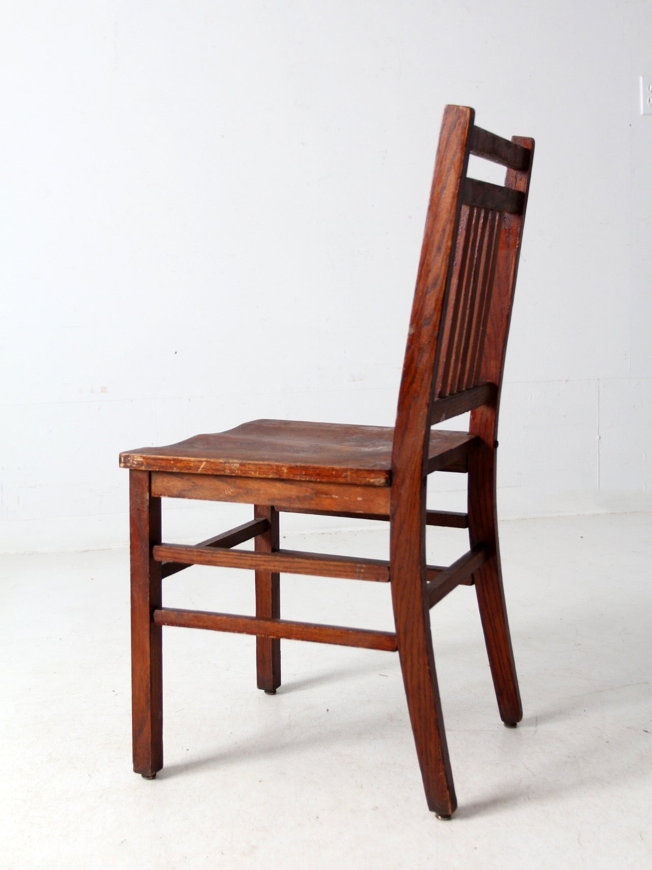 vintage Arts & Crafts slat back wooden chair