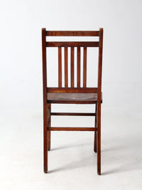 vintage Arts & Crafts slat back wooden chair
