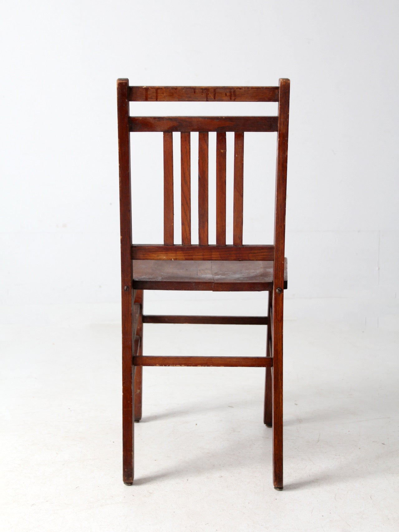 vintage Arts & Crafts slat back wooden chair