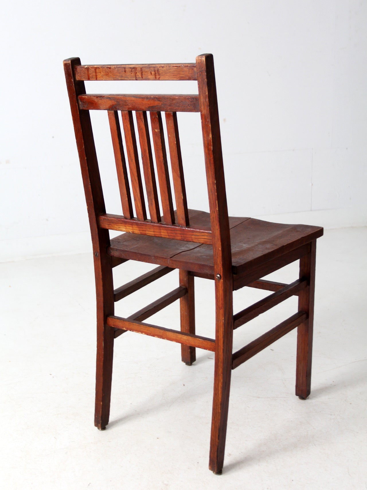 vintage Arts & Crafts slat back wooden chair