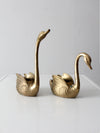 vintage brass swans indoor planters pair