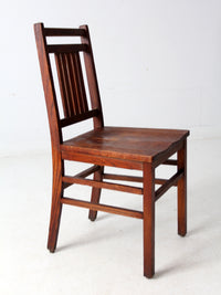 vintage Arts & Crafts slat back wooden chair