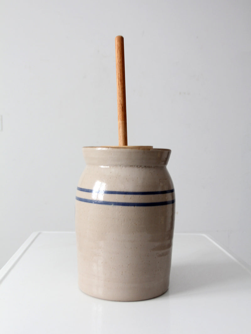 vintage Marshall Pottery stoneware butter churn