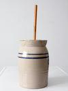 vintage Marshall Pottery stoneware butter churn