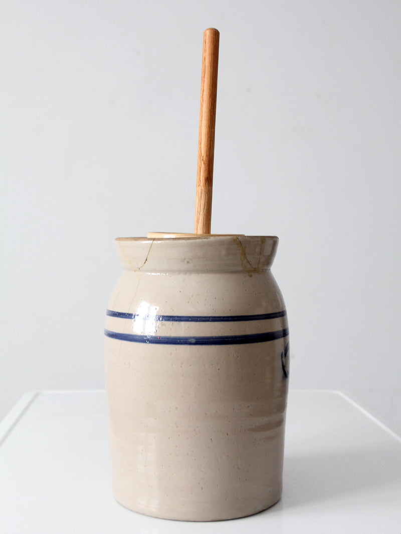 vintage Marshall Pottery stoneware butter churn