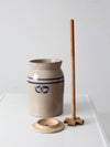 vintage Marshall Pottery stoneware butter churn