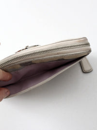vintage Coach pastel monogram zip around wallet