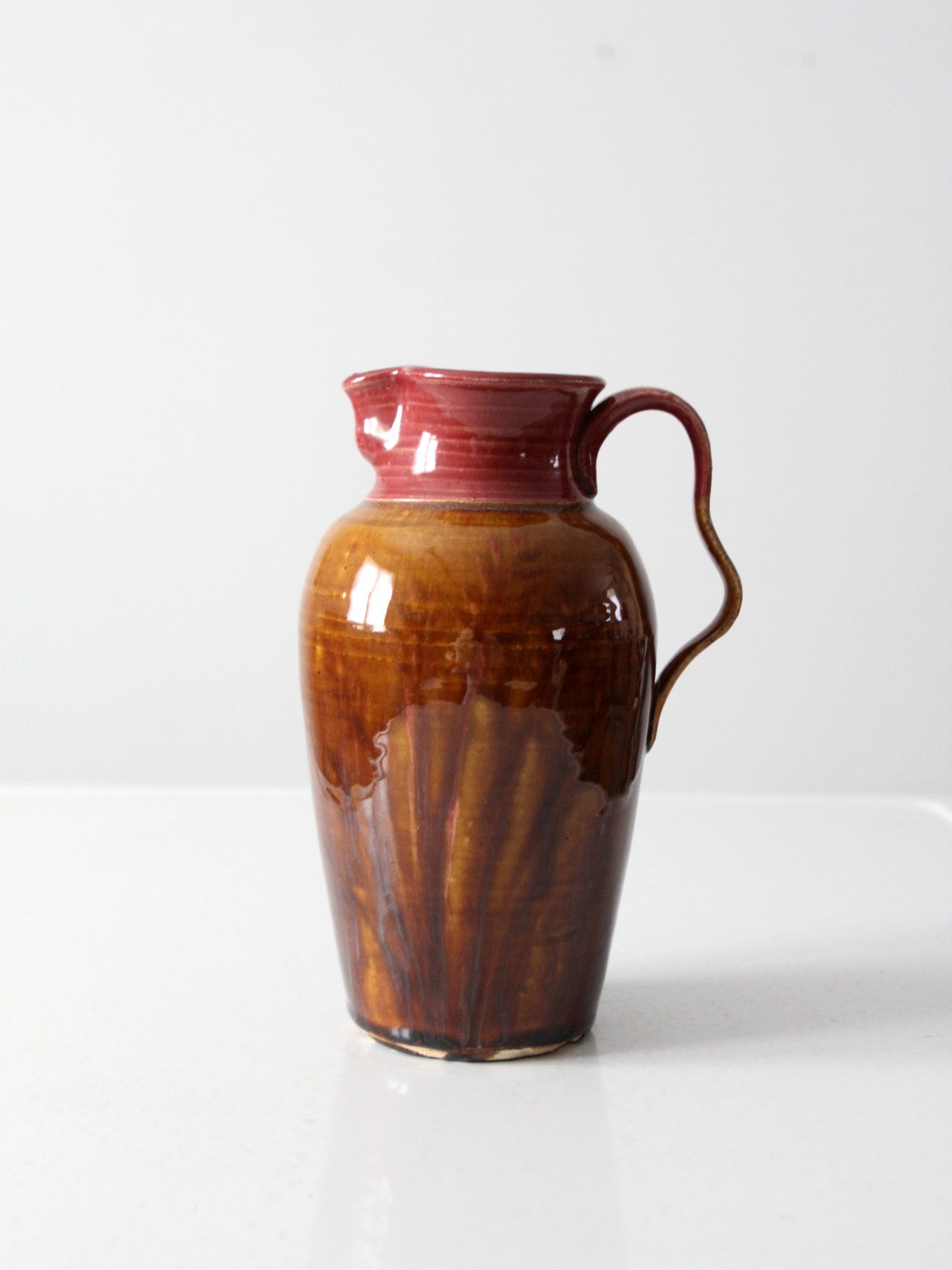 vintage handmade studio pottery pitcher
