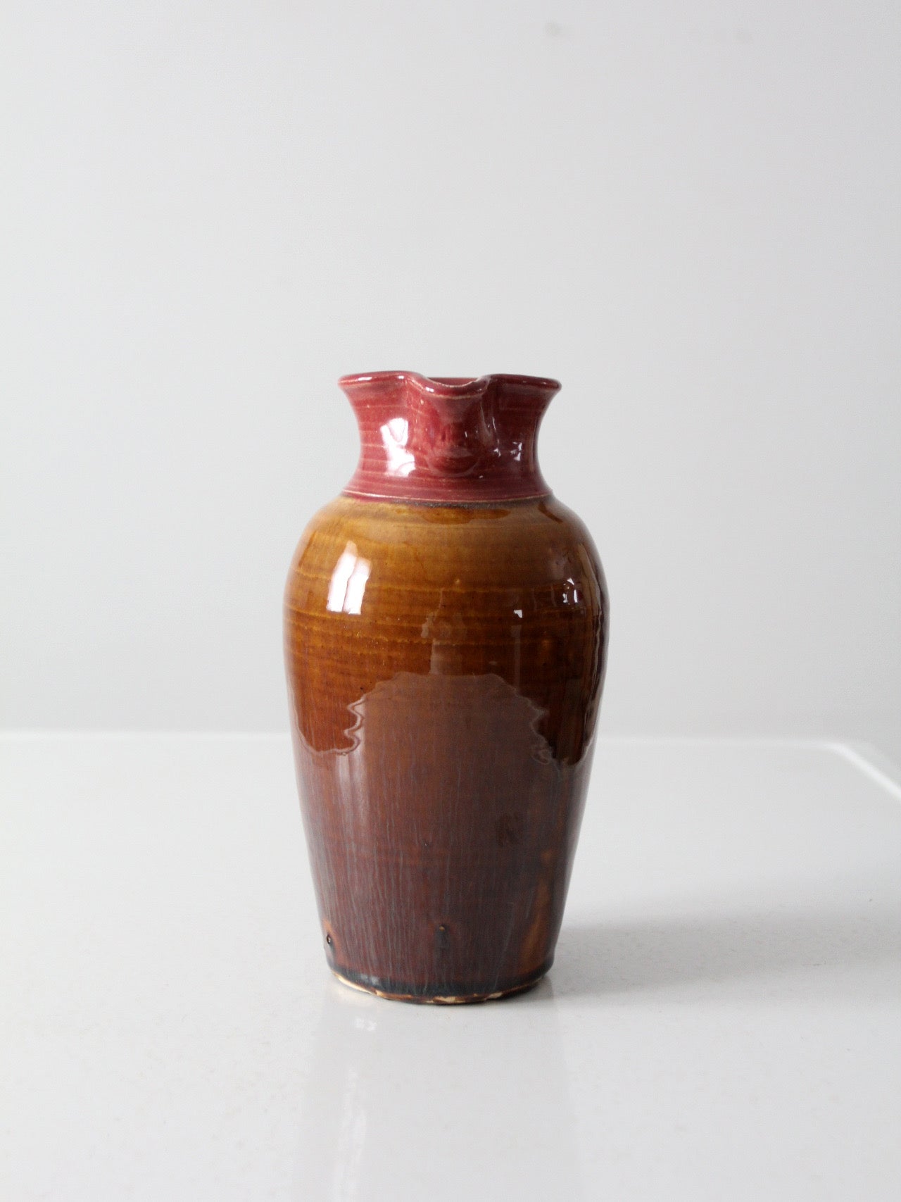 vintage handmade studio pottery pitcher