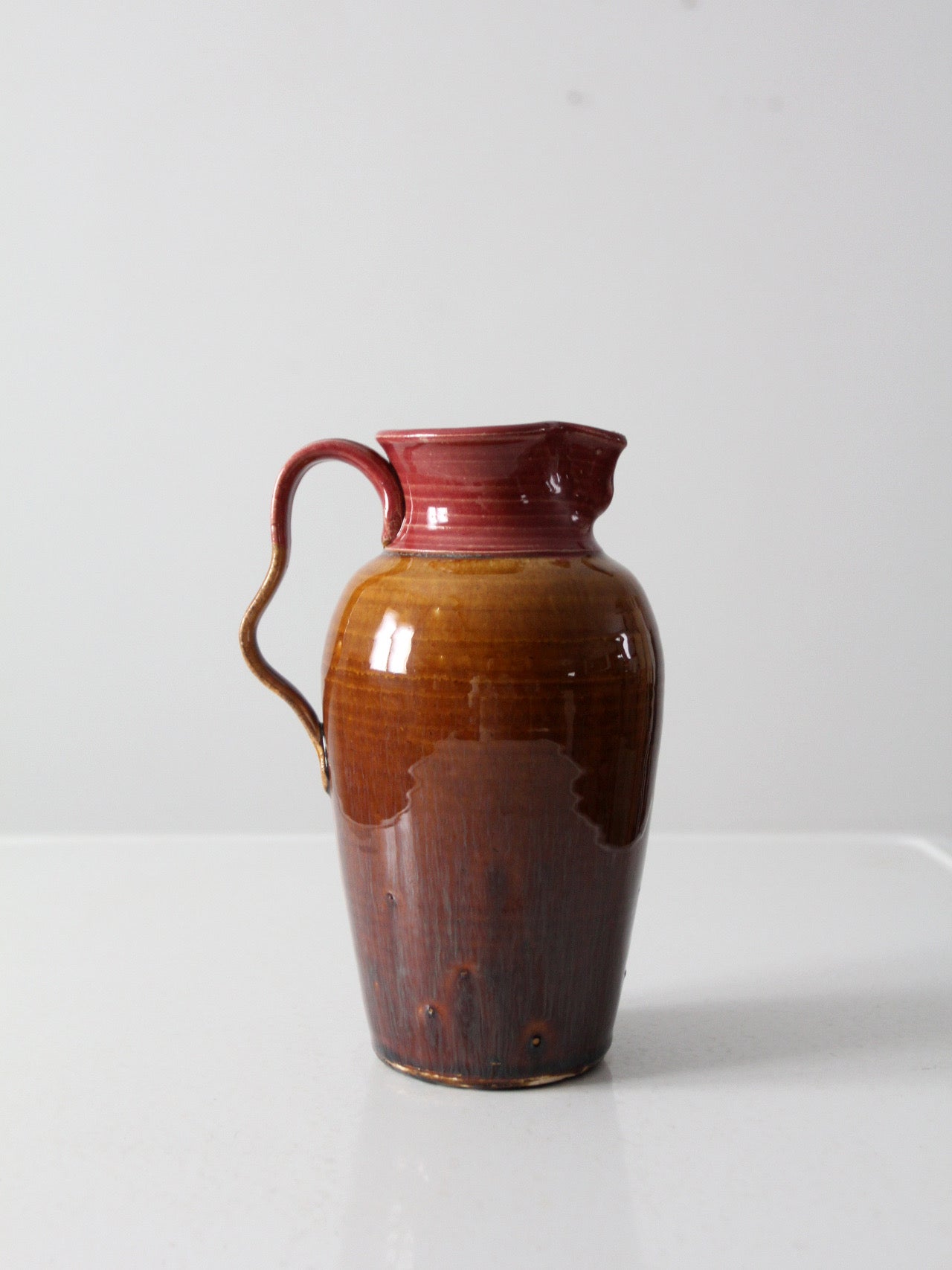 vintage handmade studio pottery pitcher