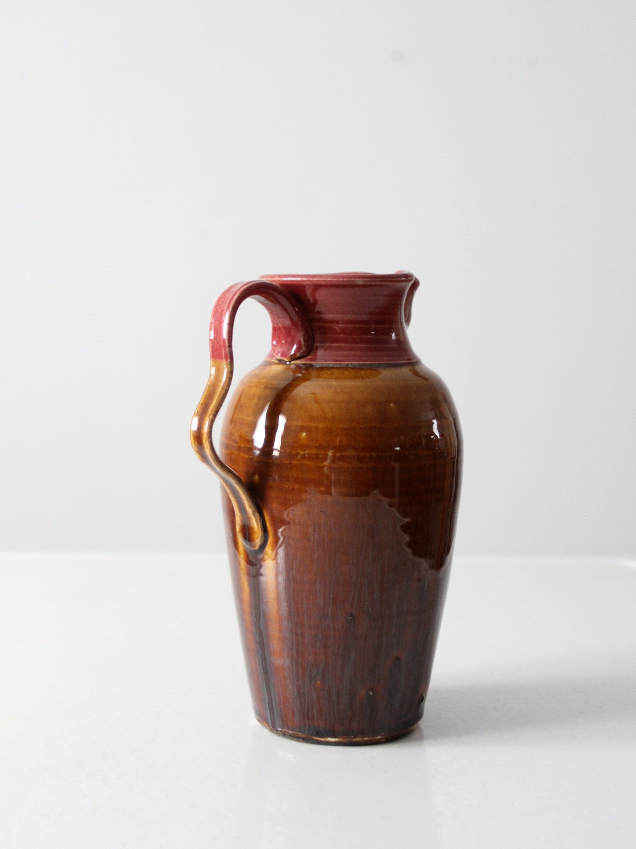 vintage handmade studio pottery pitcher