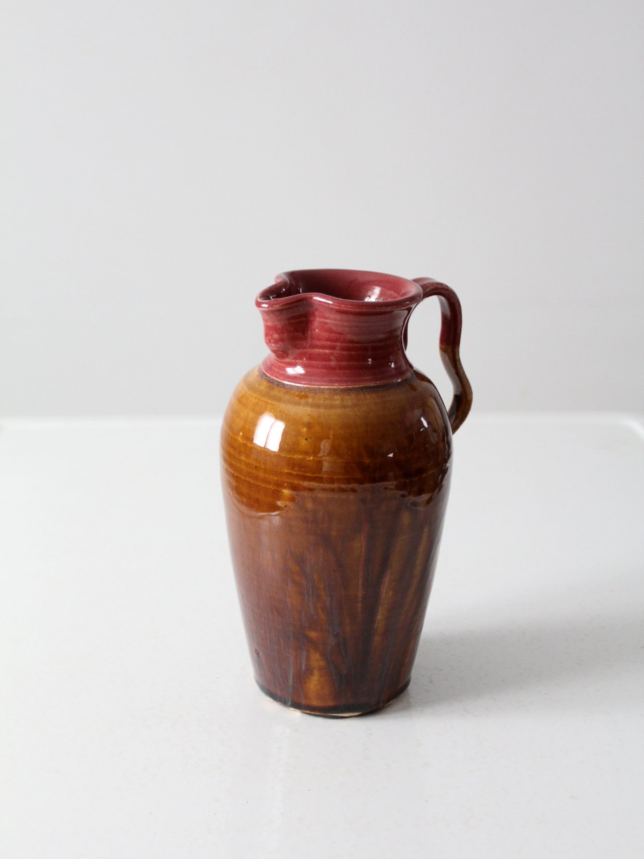 vintage handmade studio pottery pitcher