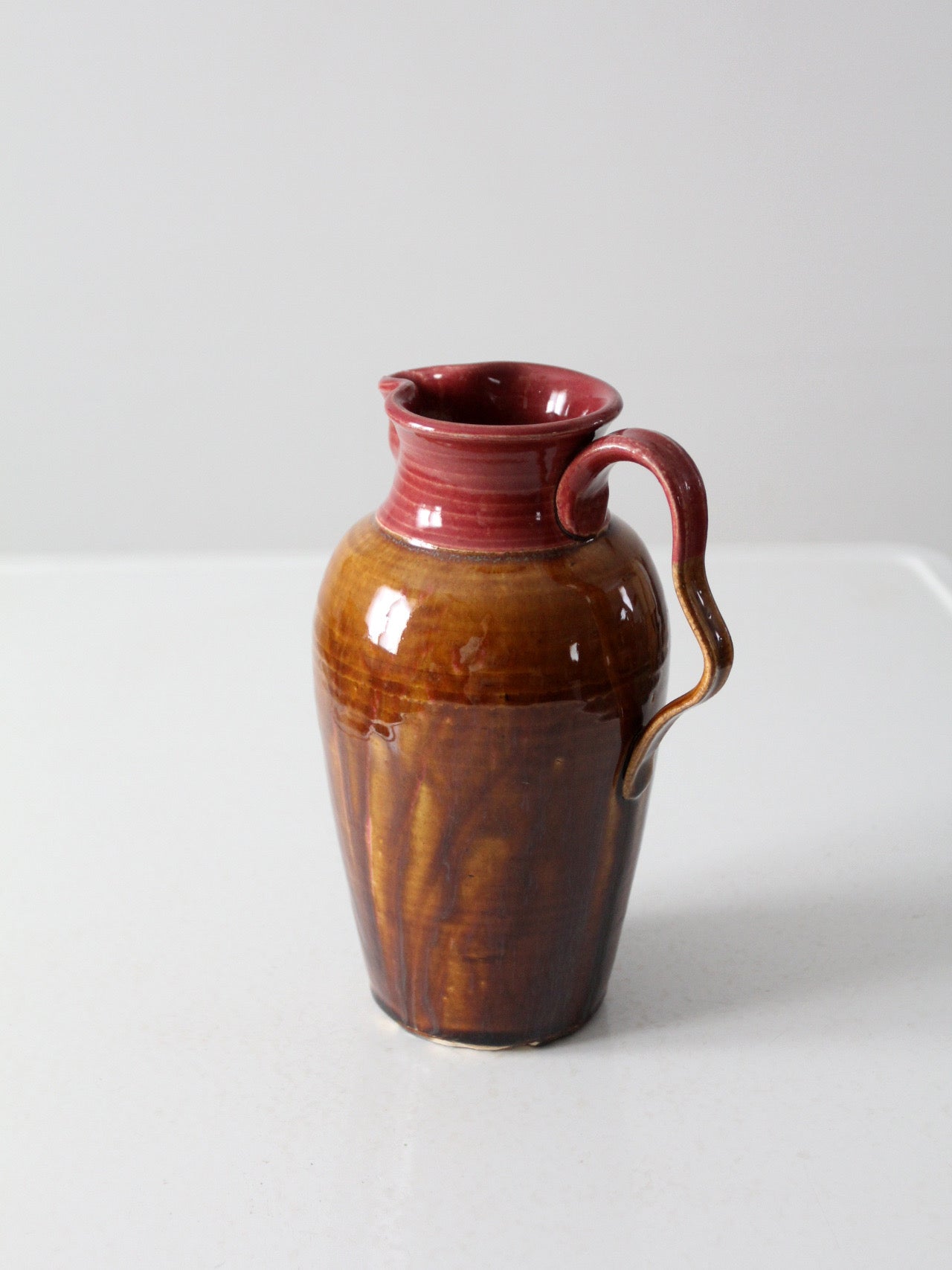 vintage handmade studio pottery pitcher