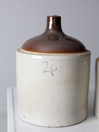 antique stoneware jugs pair