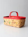 vintage hand painted "Picnic" basket