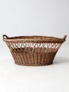 vintage wicker laundry basket