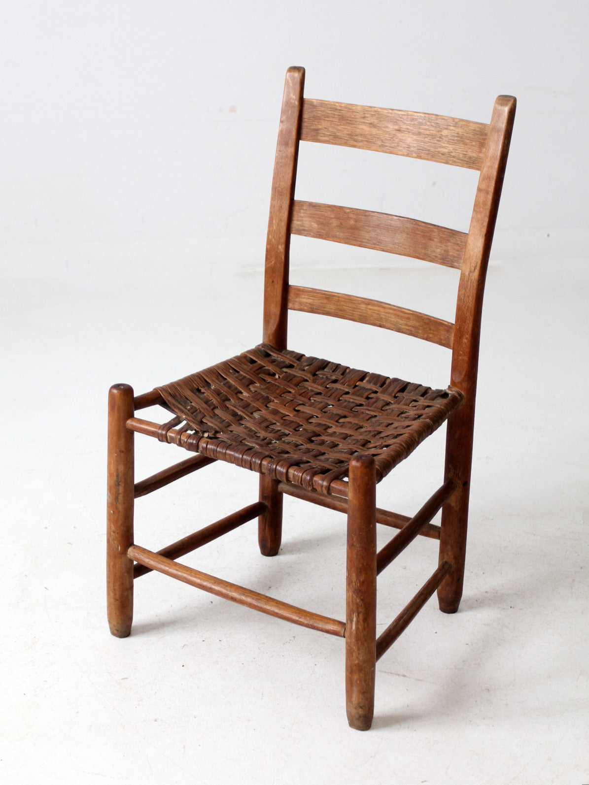 Splintbottomed Chair antique rustic splint weave seat chair – 86 Vintage