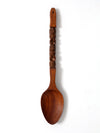vintage large tiki style carves spoon
