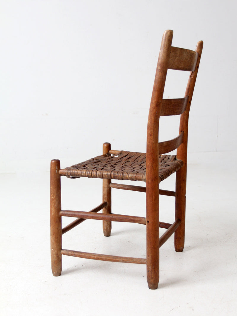 Splintbottomed Chair antique rustic splint weave seat chair – 86 Vintage