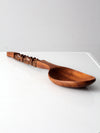 vintage large tiki style carves spoon