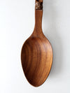 vintage large tiki style carves spoon