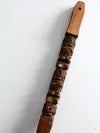 vintage large tiki style carves spoon