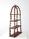 antique folk art spool shelf
