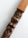 vintage large tiki style carves spoon