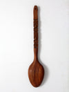 vintage large tiki style carves spoon