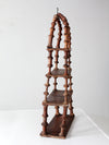 antique folk art spool shelf