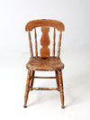 antique splat back primitive chair