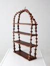 antique folk art spool shelf