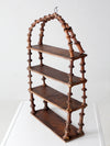 antique folk art spool shelf