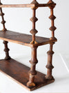 antique folk art spool shelf