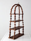 antique folk art spool shelf