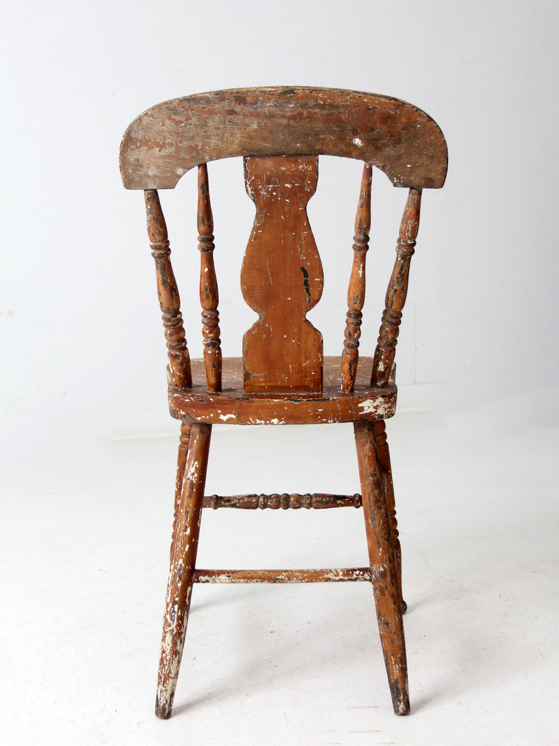 antique splat back primitive chair