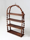 antique folk art spool shelf