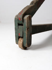 antique primitive wagon jack