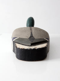large vintage folk art mallard duck decoy