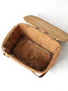 vintage splint weave picnic basket