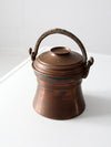 antique copper fire pot bucket